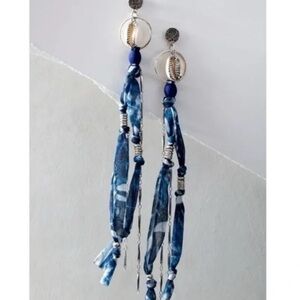 FREE PEOPLE Bridge Dangle Earrings Blue New with tags